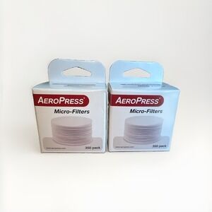 Official AeroPress micro filters 350 pack NEW Lot Of 2 (700 Total Filters)